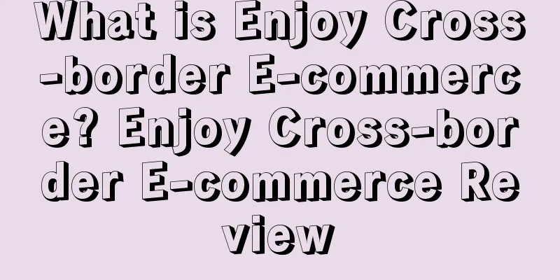 What is Enjoy Cross-border E-commerce? Enjoy Cross-border E-commerce Review