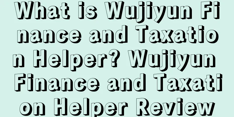 What is Wujiyun Finance and Taxation Helper? Wujiyun Finance and Taxation Helper Review