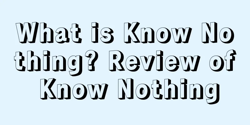 What is Know Nothing? Review of Know Nothing