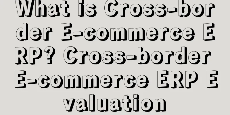What is Cross-border E-commerce ERP? Cross-border E-commerce ERP Evaluation
