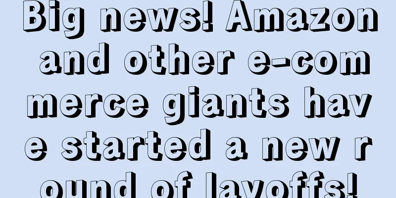 Big news! Amazon and other e-commerce giants have started a new round of layoffs!