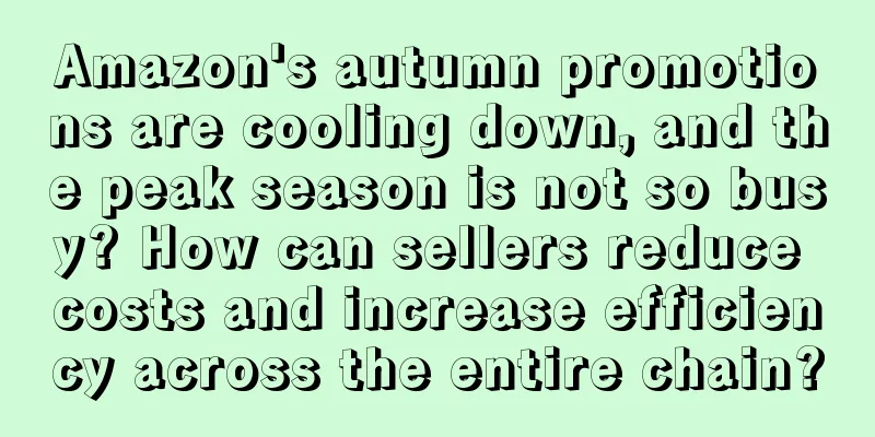 Amazon's autumn promotions are cooling down, and the peak season is not so busy? How can sellers reduce costs and increase efficiency across the entire chain?
