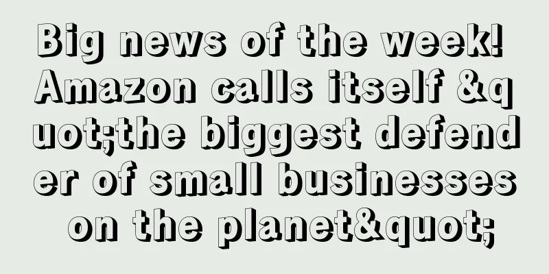 Big news of the week! Amazon calls itself "the biggest defender of small businesses on the planet"