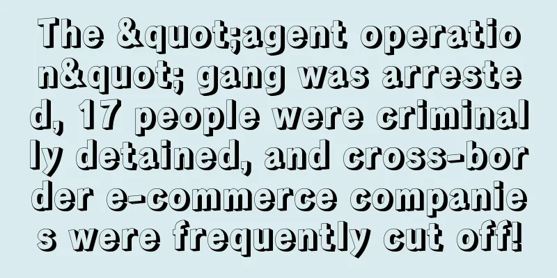 The "agent operation" gang was arrested, 17 people were criminally detained, and cross-border e-commerce companies were frequently cut off!