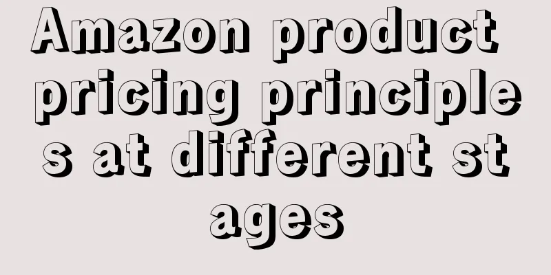 Amazon product pricing principles at different stages