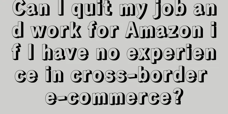 Can I quit my job and work for Amazon if I have no experience in cross-border e-commerce?