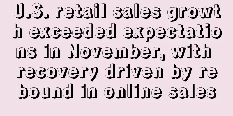 U.S. retail sales growth exceeded expectations in November, with recovery driven by rebound in online sales
