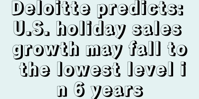 Deloitte predicts: U.S. holiday sales growth may fall to the lowest level in 6 years