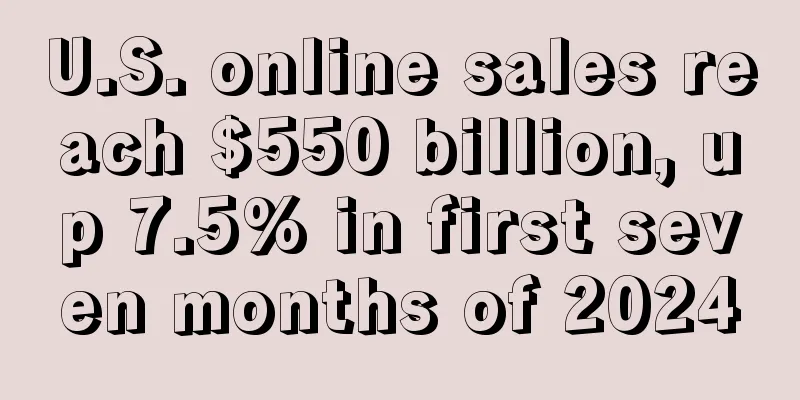 U.S. online sales reach $550 billion, up 7.5% in first seven months of 2024