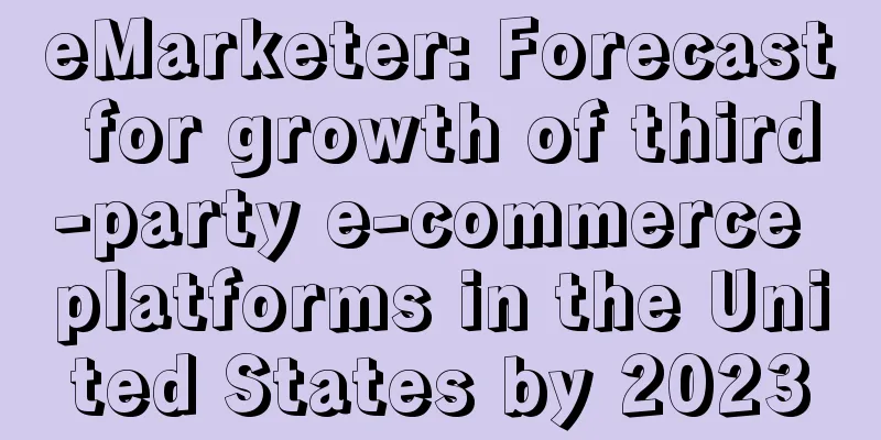 eMarketer: Forecast for growth of third-party e-commerce platforms in the United States by 2023