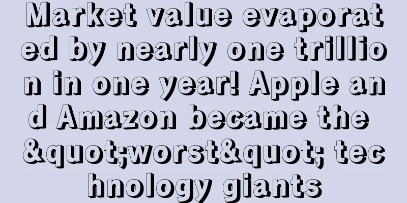 Market value evaporated by nearly one trillion in one year! Apple and Amazon became the "worst" technology giants