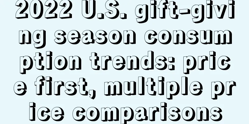 2022 U.S. gift-giving season consumption trends: price first, multiple price comparisons