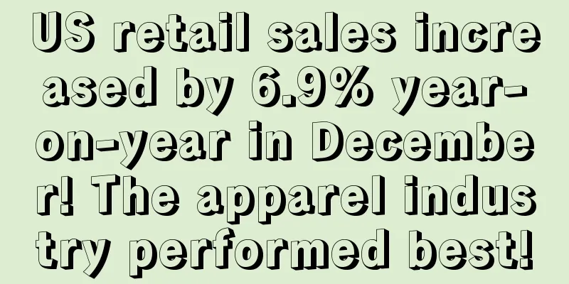 US retail sales increased by 6.9% year-on-year in December! The apparel industry performed best!