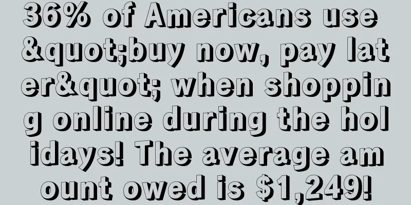 36% of Americans use "buy now, pay later" when shopping online during the holidays! The average amount owed is $1,249!