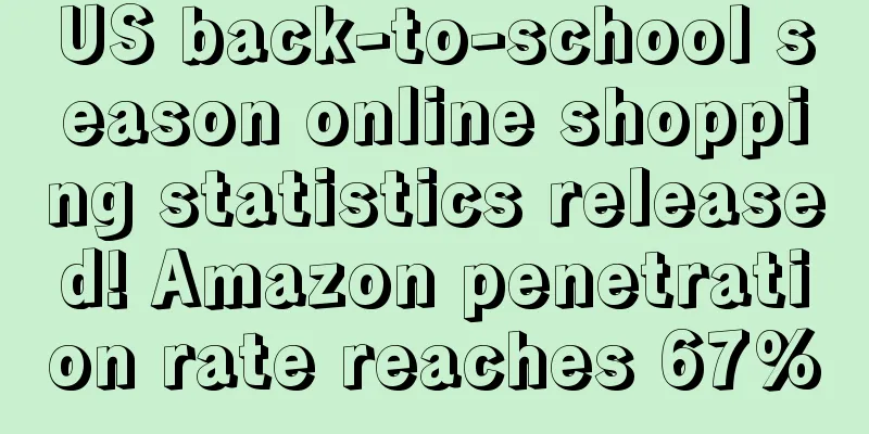 US back-to-school season online shopping statistics released! Amazon penetration rate reaches 67%
