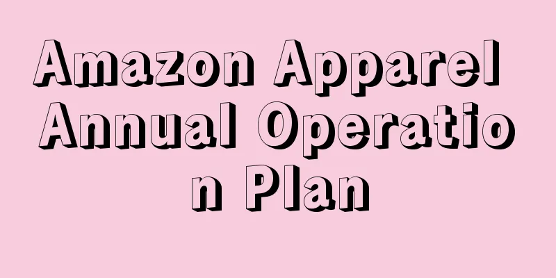Amazon Apparel Annual Operation Plan