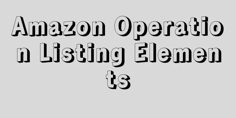 Amazon Operation Listing Elements
