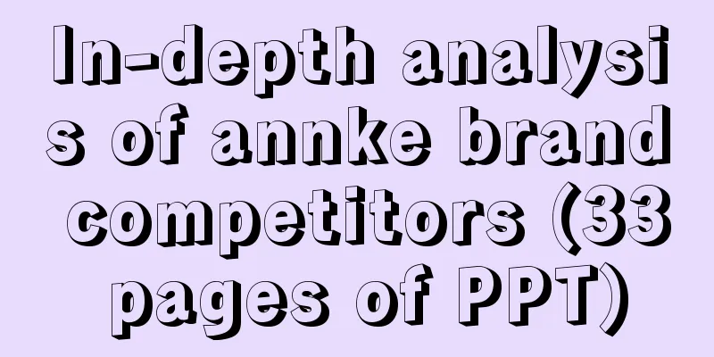 In-depth analysis of annke brand competitors (33 pages of PPT)