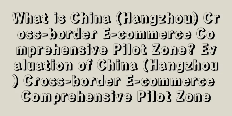 What is China (Hangzhou) Cross-border E-commerce Comprehensive Pilot Zone? Evaluation of China (Hangzhou) Cross-border E-commerce Comprehensive Pilot Zone