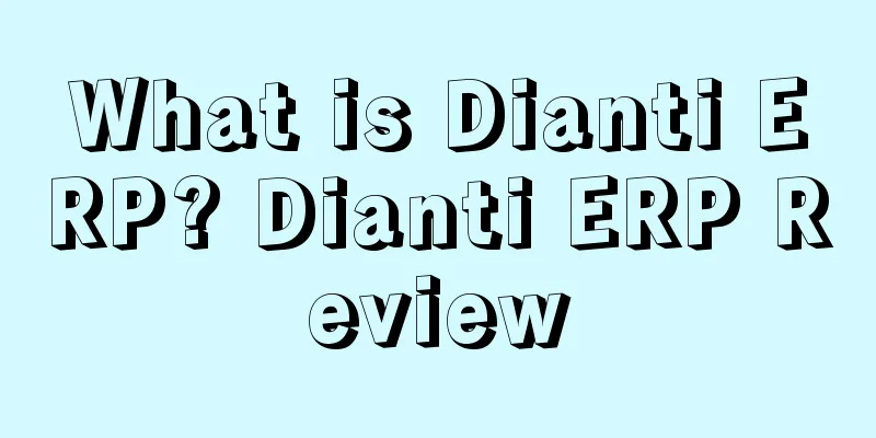What is Dianti ERP? Dianti ERP Review