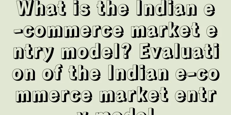 What is the Indian e-commerce market entry model? Evaluation of the Indian e-commerce market entry model