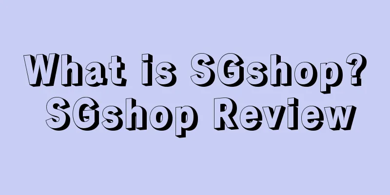 What is SGshop? SGshop Review