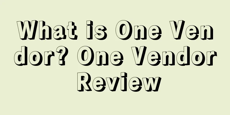 What is One Vendor? One Vendor Review