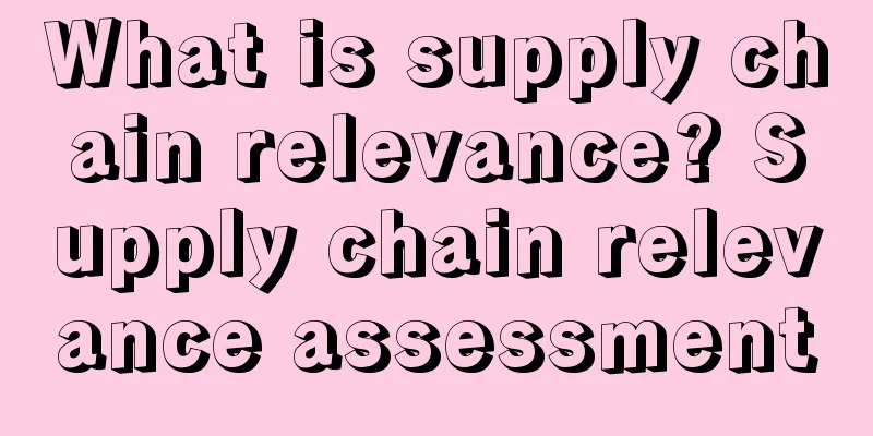 What is supply chain relevance? Supply chain relevance assessment