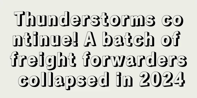 Thunderstorms continue! A batch of freight forwarders collapsed in 2024