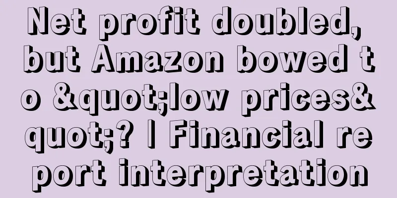 Net profit doubled, but Amazon bowed to "low prices"? | Financial report interpretation
