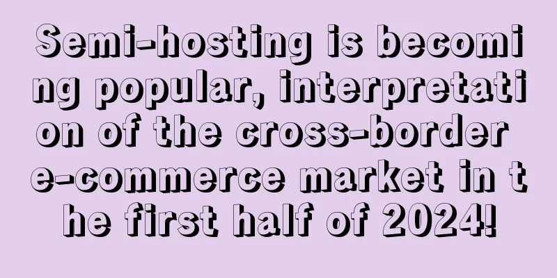 Semi-hosting is becoming popular, interpretation of the cross-border e-commerce market in the first half of 2024!