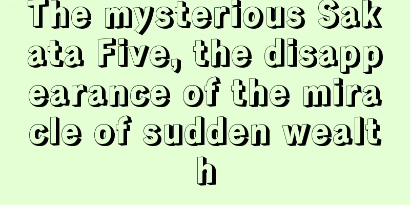The mysterious Sakata Five, the disappearance of the miracle of sudden wealth