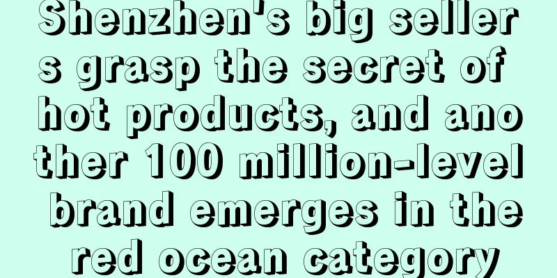 Shenzhen's big sellers grasp the secret of hot products, and another 100 million-level brand emerges in the red ocean category