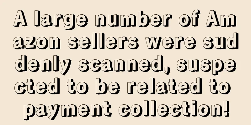 A large number of Amazon sellers were suddenly scanned, suspected to be related to payment collection!