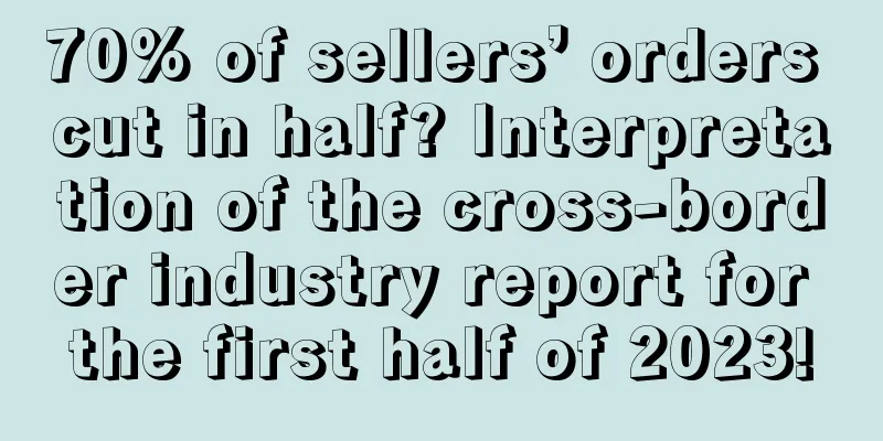 70% of sellers’ orders cut in half? Interpretation of the cross-border industry report for the first half of 2023!