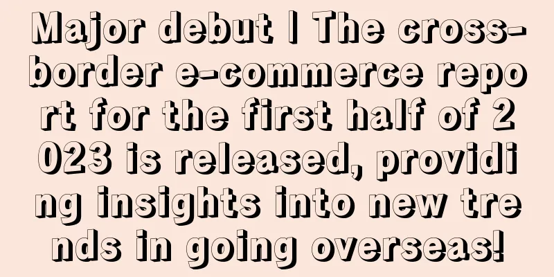 Major debut | The cross-border e-commerce report for the first half of 2023 is released, providing insights into new trends in going overseas!