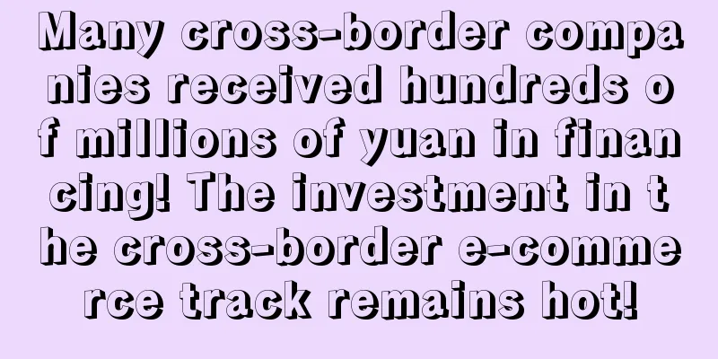 Many cross-border companies received hundreds of millions of yuan in financing! The investment in the cross-border e-commerce track remains hot!