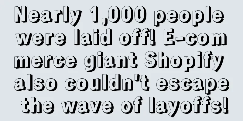 Nearly 1,000 people were laid off! E-commerce giant Shopify also couldn't escape the wave of layoffs!