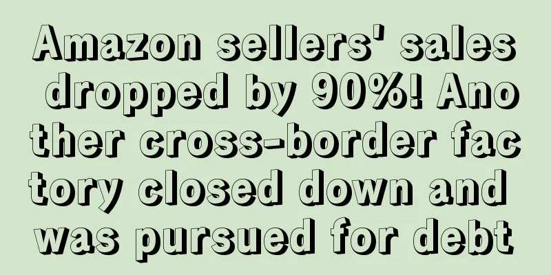 Amazon sellers' sales dropped by 90%! Another cross-border factory closed down and was pursued for debt