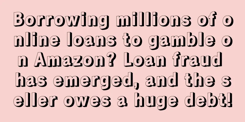 Borrowing millions of online loans to gamble on Amazon? Loan fraud has emerged, and the seller owes a huge debt!