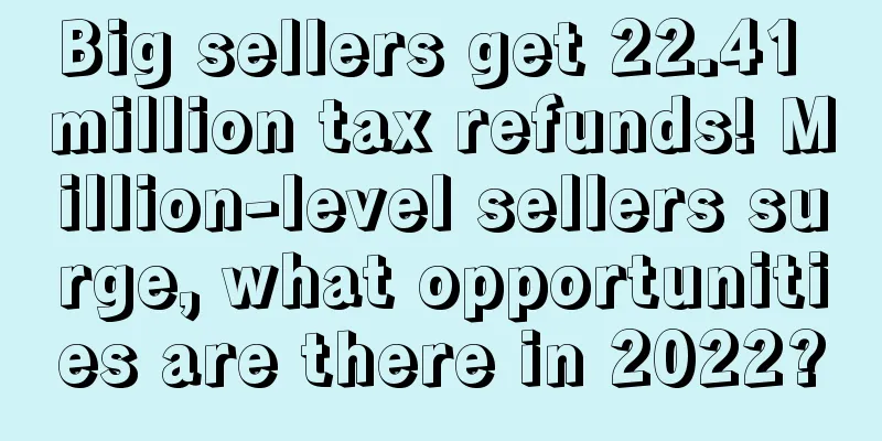 Big sellers get 22.41 million tax refunds! Million-level sellers surge, what opportunities are there in 2022?