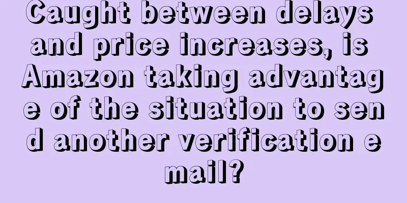 Caught between delays and price increases, is Amazon taking advantage of the situation to send another verification email?