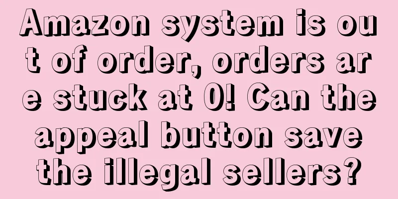 Amazon system is out of order, orders are stuck at 0! Can the appeal button save the illegal sellers?