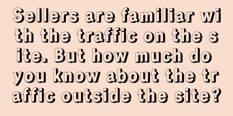 Sellers are familiar with the traffic on the site. But how much do you know about the traffic outside the site?