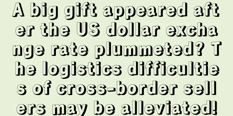 A big gift appeared after the US dollar exchange rate plummeted? The logistics difficulties of cross-border sellers may be alleviated!