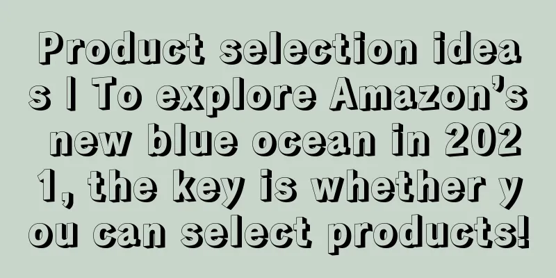 Product selection ideas | To explore Amazon’s new blue ocean in 2021, the key is whether you can select products!