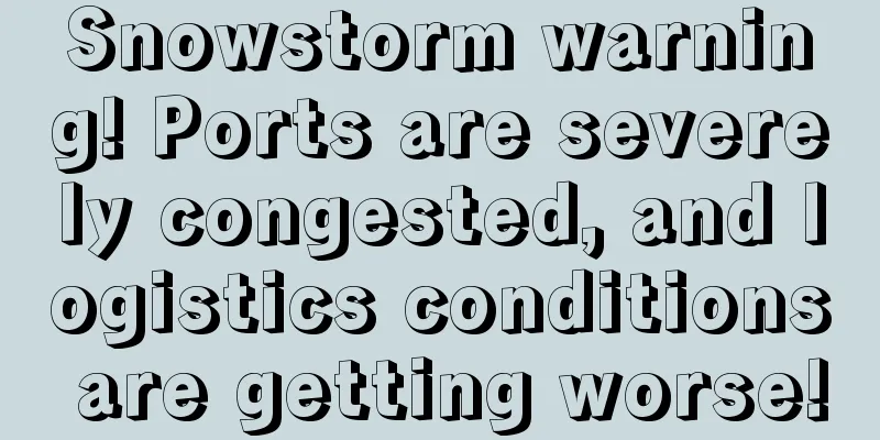 Snowstorm warning! Ports are severely congested, and logistics conditions are getting worse!