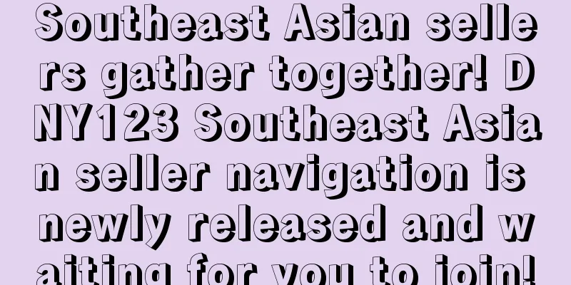 Southeast Asian sellers gather together! DNY123 Southeast Asian seller navigation is newly released and waiting for you to join!