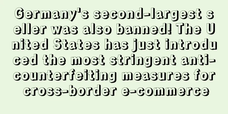 Germany's second-largest seller was also banned! The United States has just introduced the most stringent anti-counterfeiting measures for cross-border e-commerce