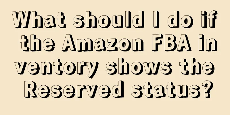 What should I do if the Amazon FBA inventory shows the Reserved status?